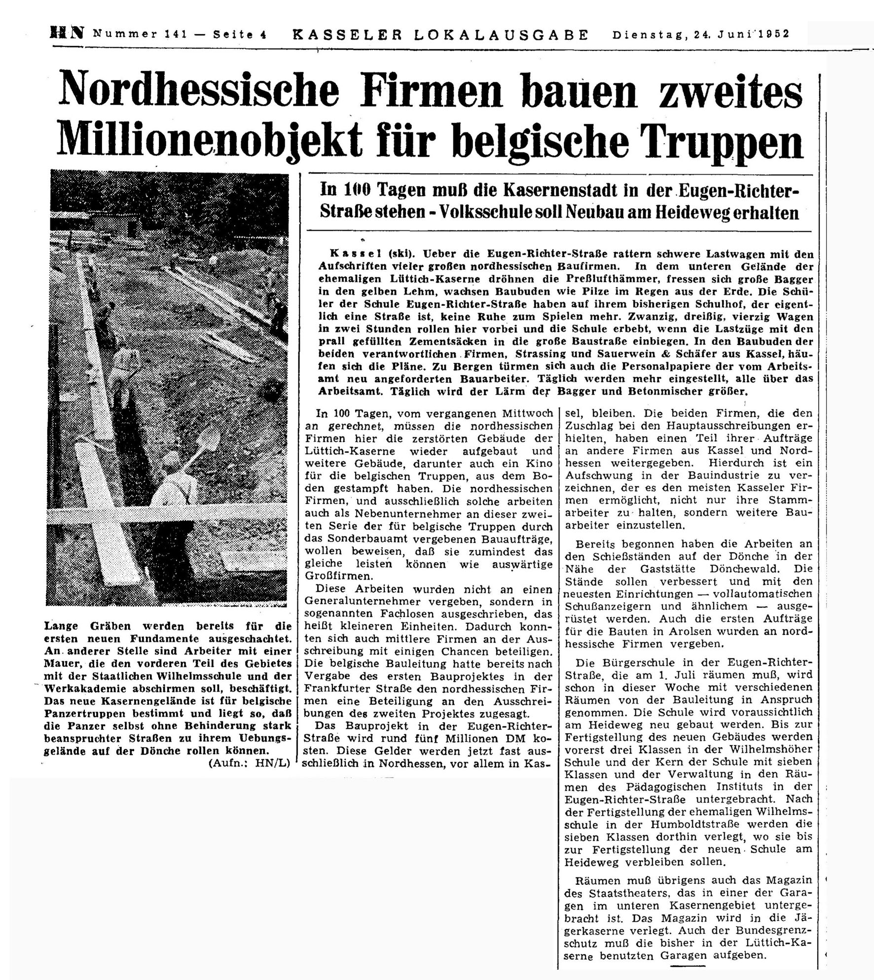 Kaserne f. belg.Truppen 24.06.52