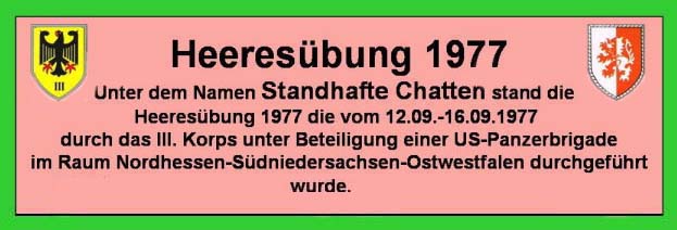 Schild Heeresübung 1977